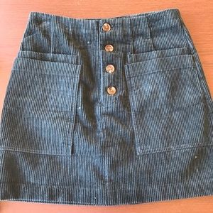 Corduroy mini skirt